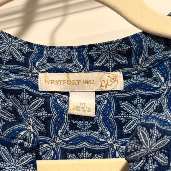 Stylish Blue Geometric Sleeveless Top - Picture 2 of 3